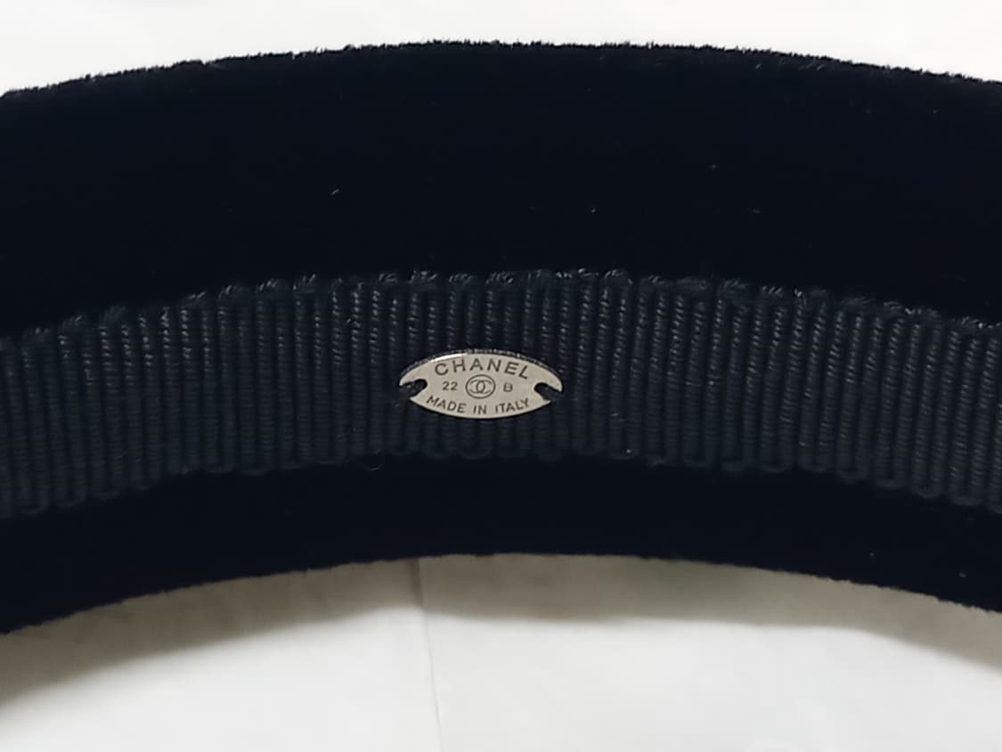 정품 샤넬 벨벳 헤어밴드 머리띠 상품이미지4
