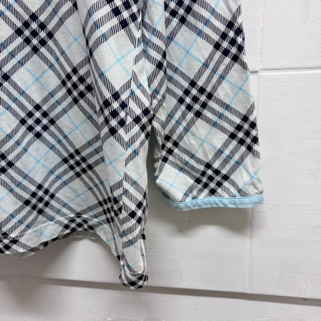 버버리 홈웨어 블루 노바 체크 셔츠 가디건 L 상품이미지5