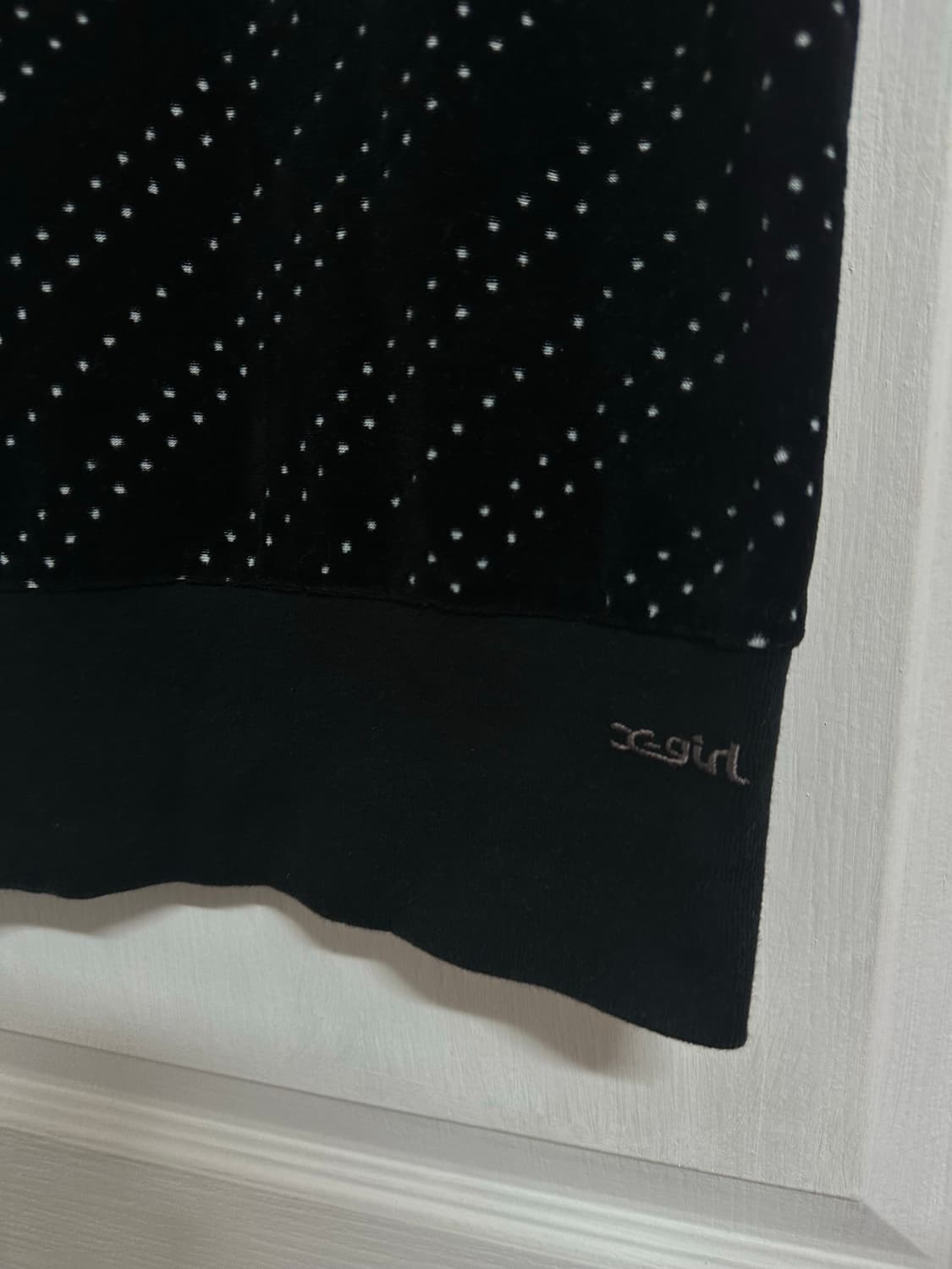 X-girl 엑스걸 벨벳 도트 반팔 도쿄걸 상품이미지4
