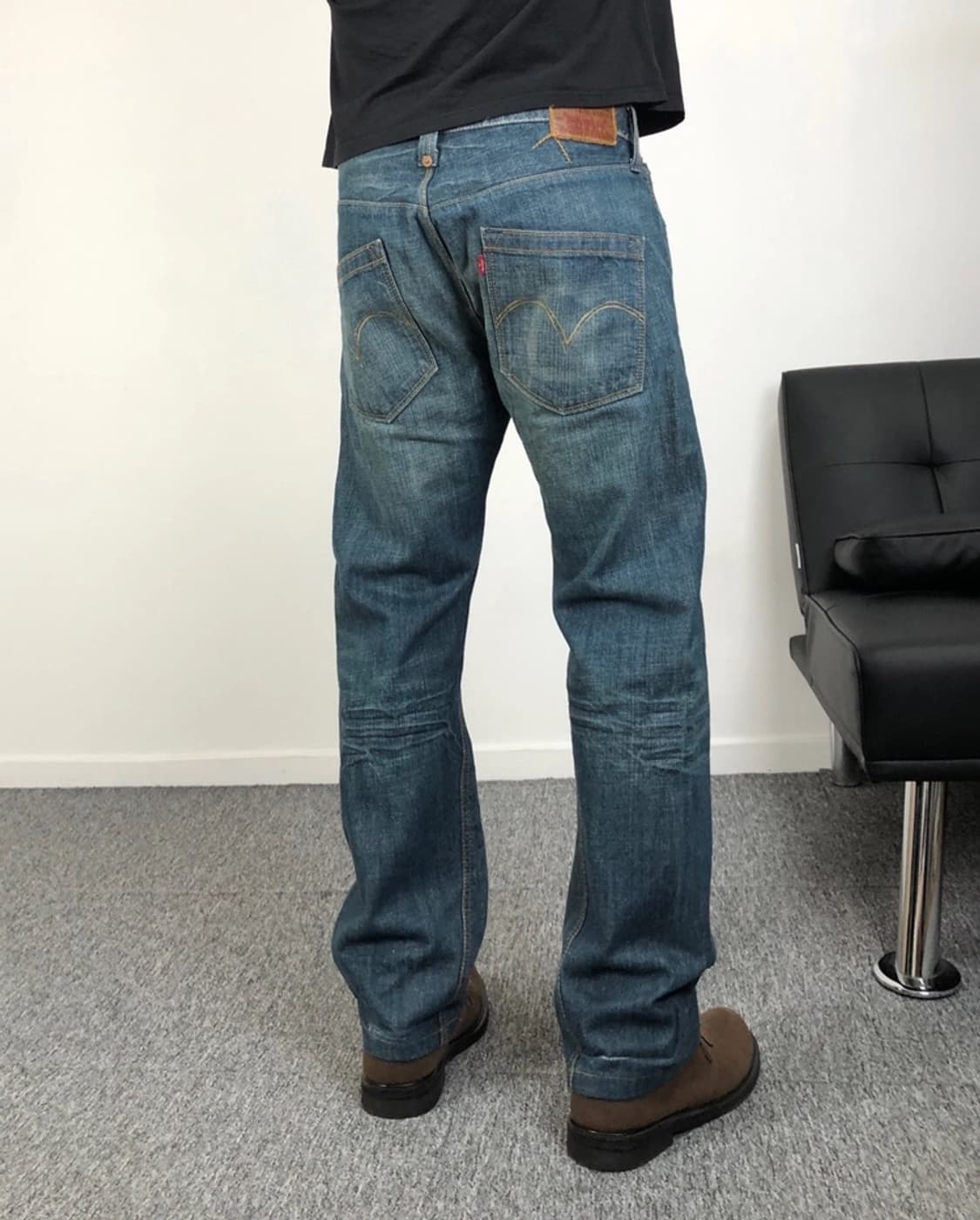 리바이스 정품 커브드 사선 데님팬츠 상품이미지1