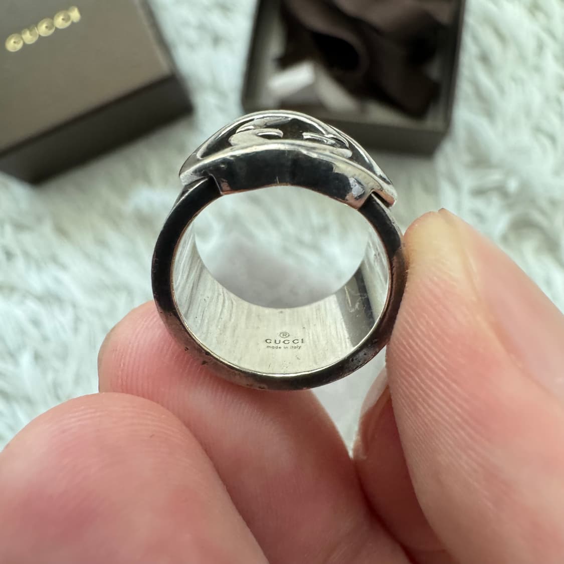 GUCCI 일본빈티지 반지 구찌 실버링 은반지 구찌반지 빈티지반지 8호 상품이미지10