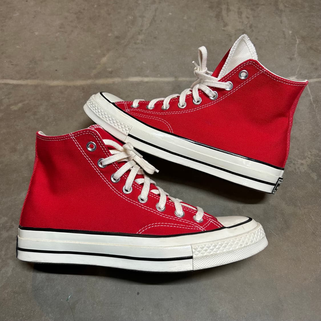 250) 컨버스 척테일러 척 70 스니커즈 신발 레드 상품이미지3