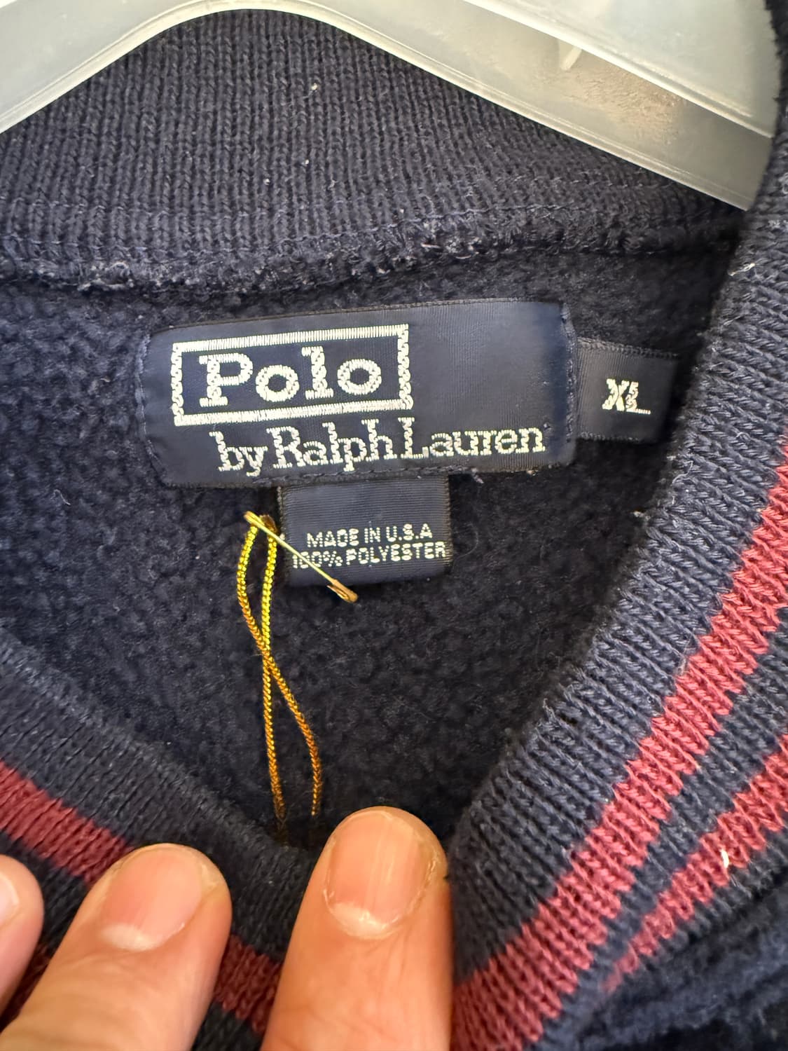 폴로 made in use 빈티지 플리스 맨투맨 상품이미지3