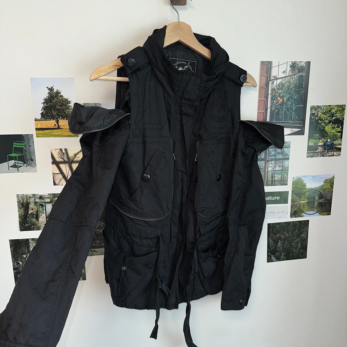 Black y2k silt zipper jacket 상품이미지10