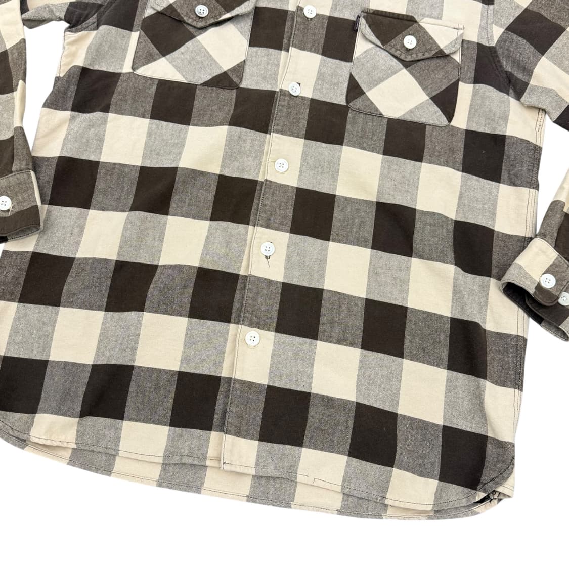 90‘s 슈프림 버팔로 베이지 브라운 체크셔츠  상품이미지5