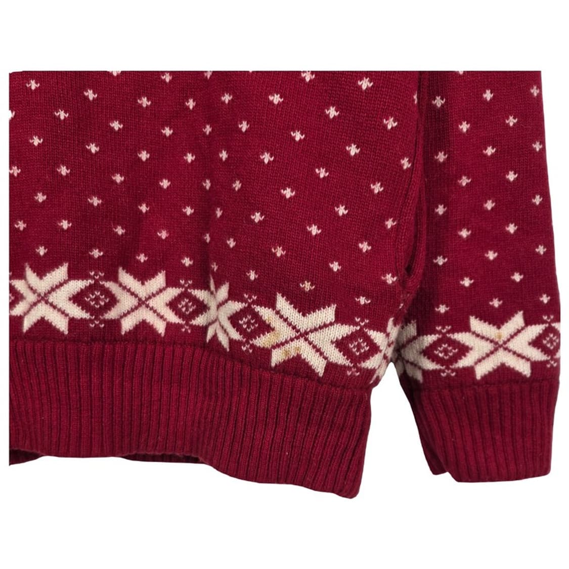 잭앤질 빈티지 무드 노르딕 순록 패턴 보아털 후드 집업 상품이미지5