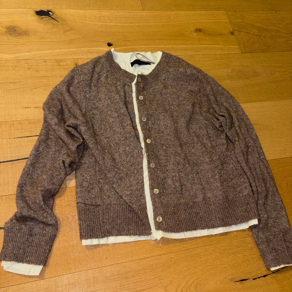 자라 린넨 레이어드 가디건 상품이미지2