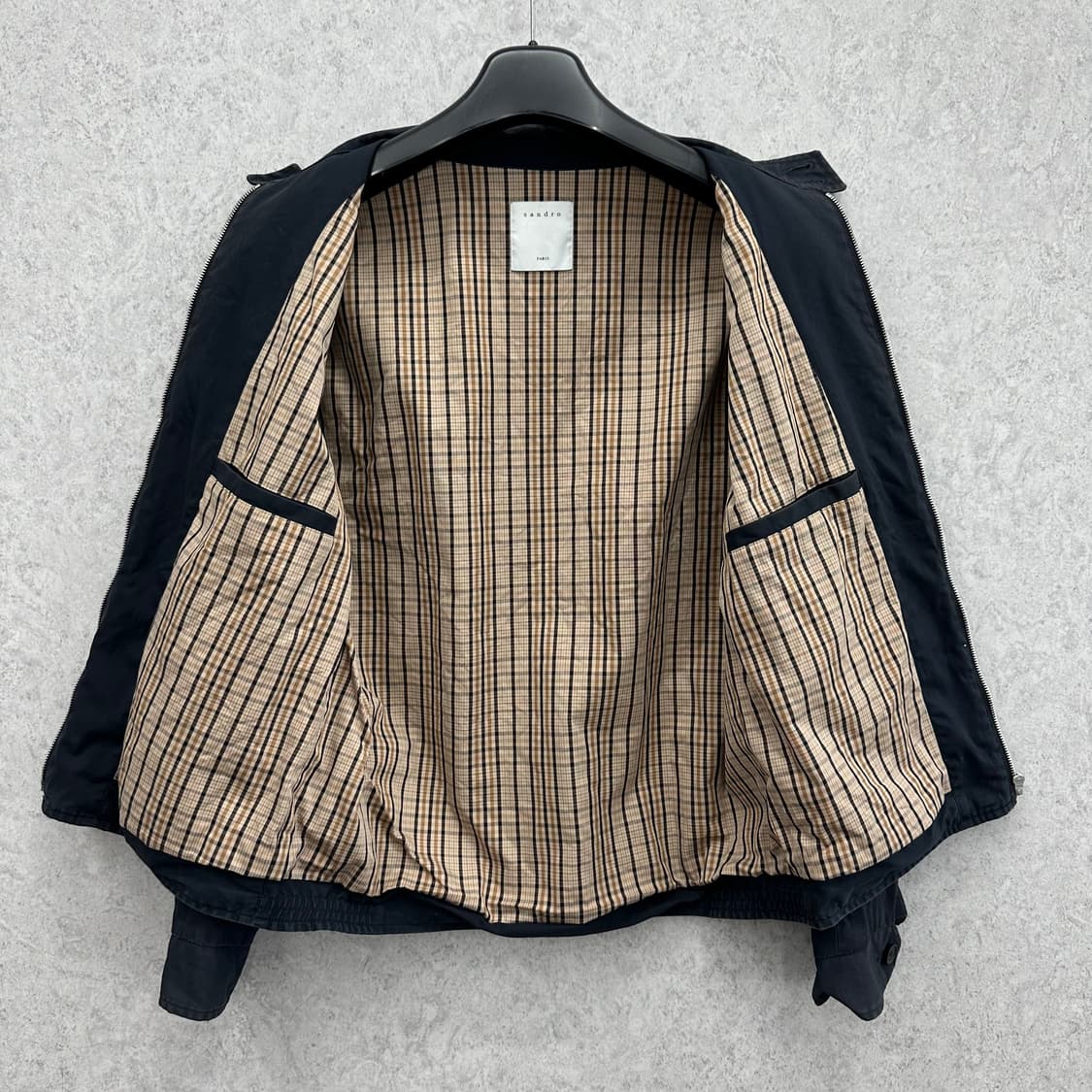 100 산드로 선페이드 남자 블루종 자켓 상품이미지3