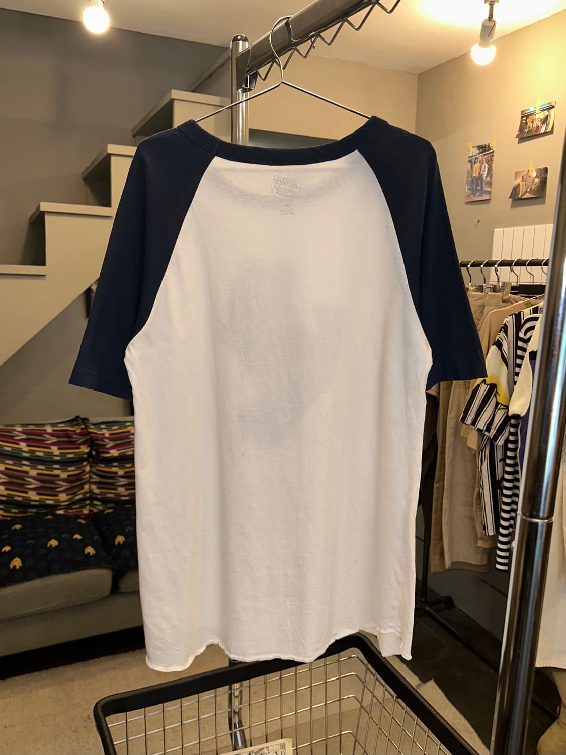 Santa Cruz blue logo raglan T-shirt 상품이미지6