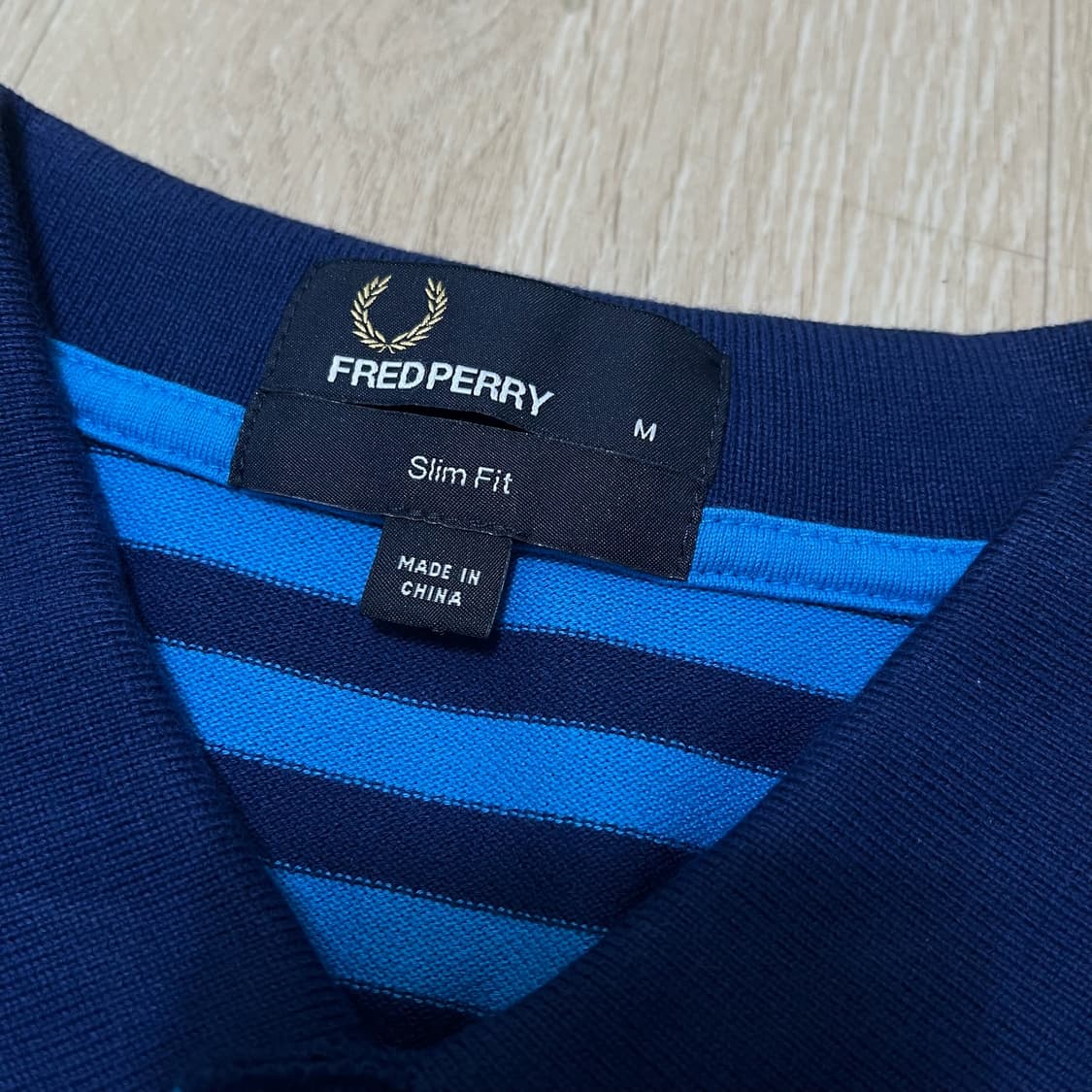 프레드페리 스트라이프 단가라 PK 반팔 카라티 [블루] M/95 상품이미지6