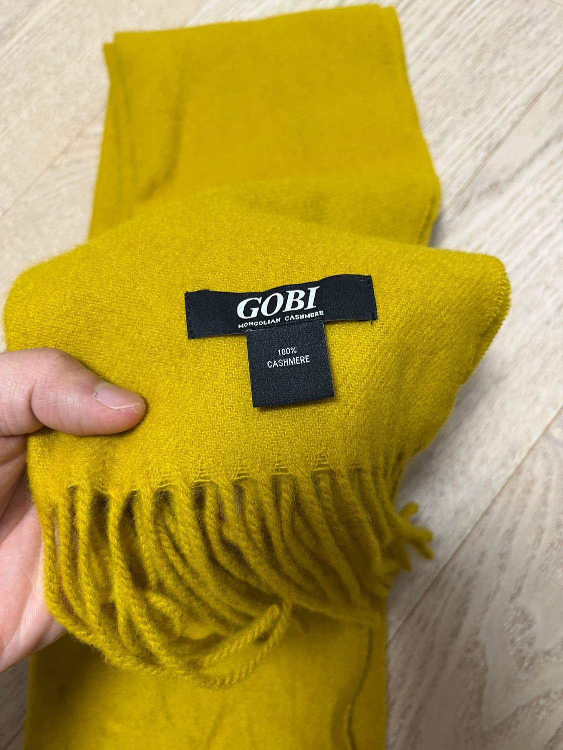 GOBI 고비 캐시미어 남여공용머플러 (머스타드) 서비스 있음 상품이미지5