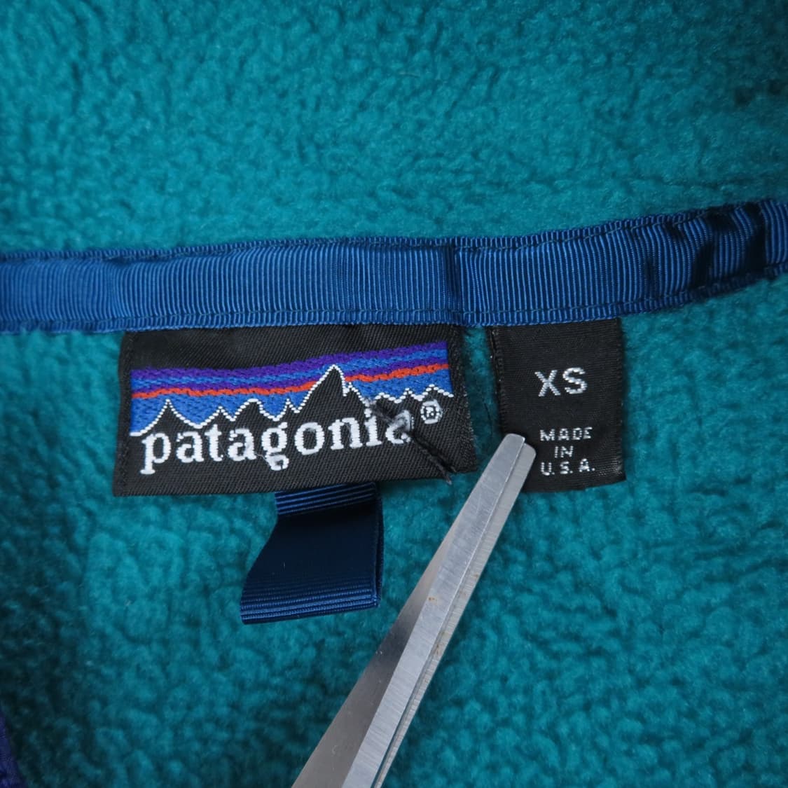 90s 파타고니아 신칠라 스냅-T 민트블루/네이비 USA 상품이미지5