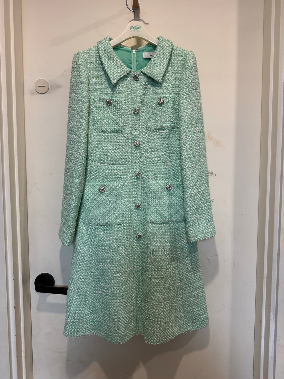 satin 사틴 트위드 원피스 상품이미지1