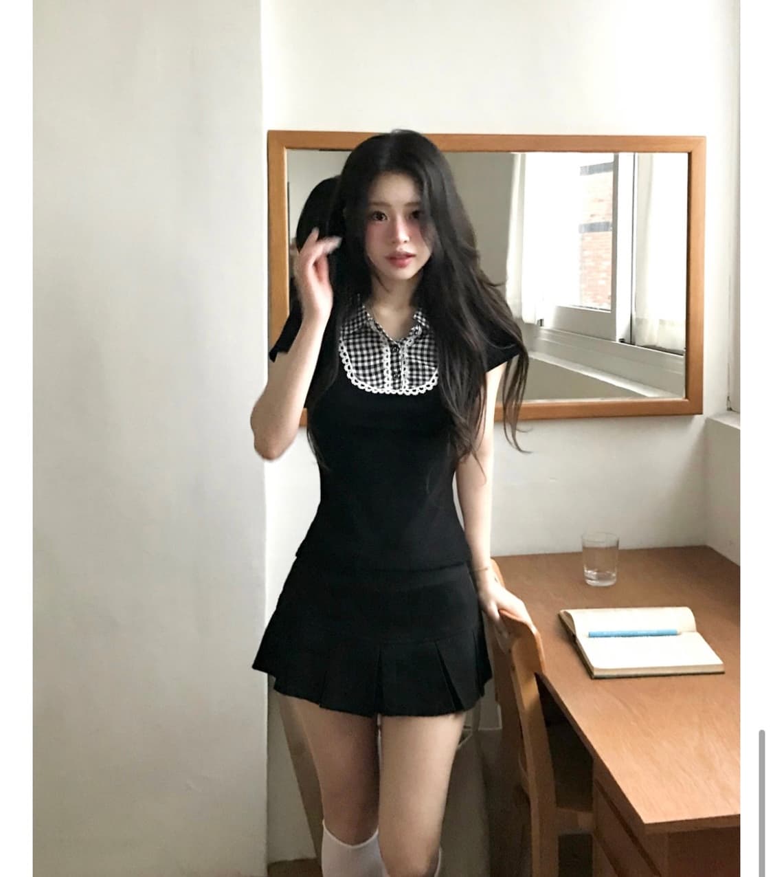 클라우드이모션 턴 플리츠 로우 미니 스커트 상품이미지4