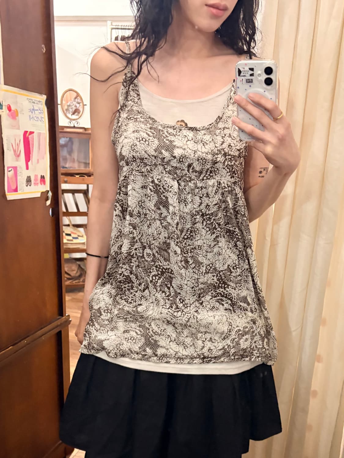 jpn vintage flower sleeveles onppiece 상품이미지4