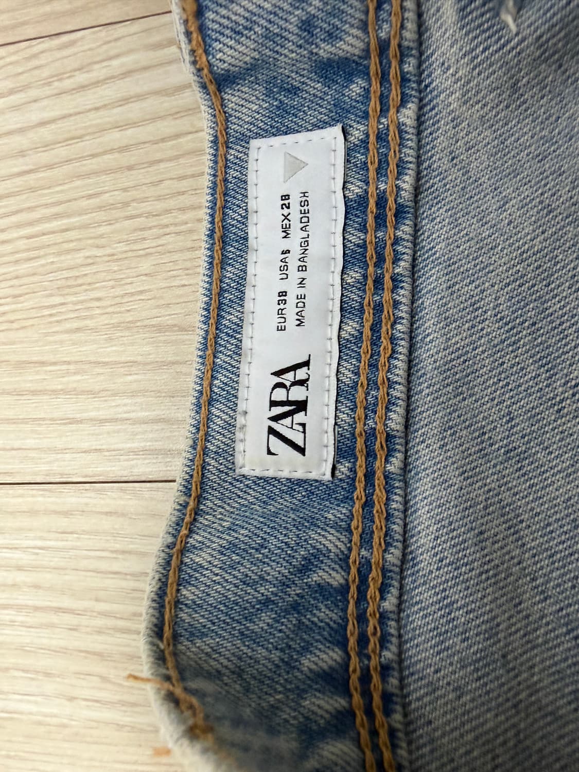 ZARA 카고 데님 팬츠 연청 EUR38 상품이미지4