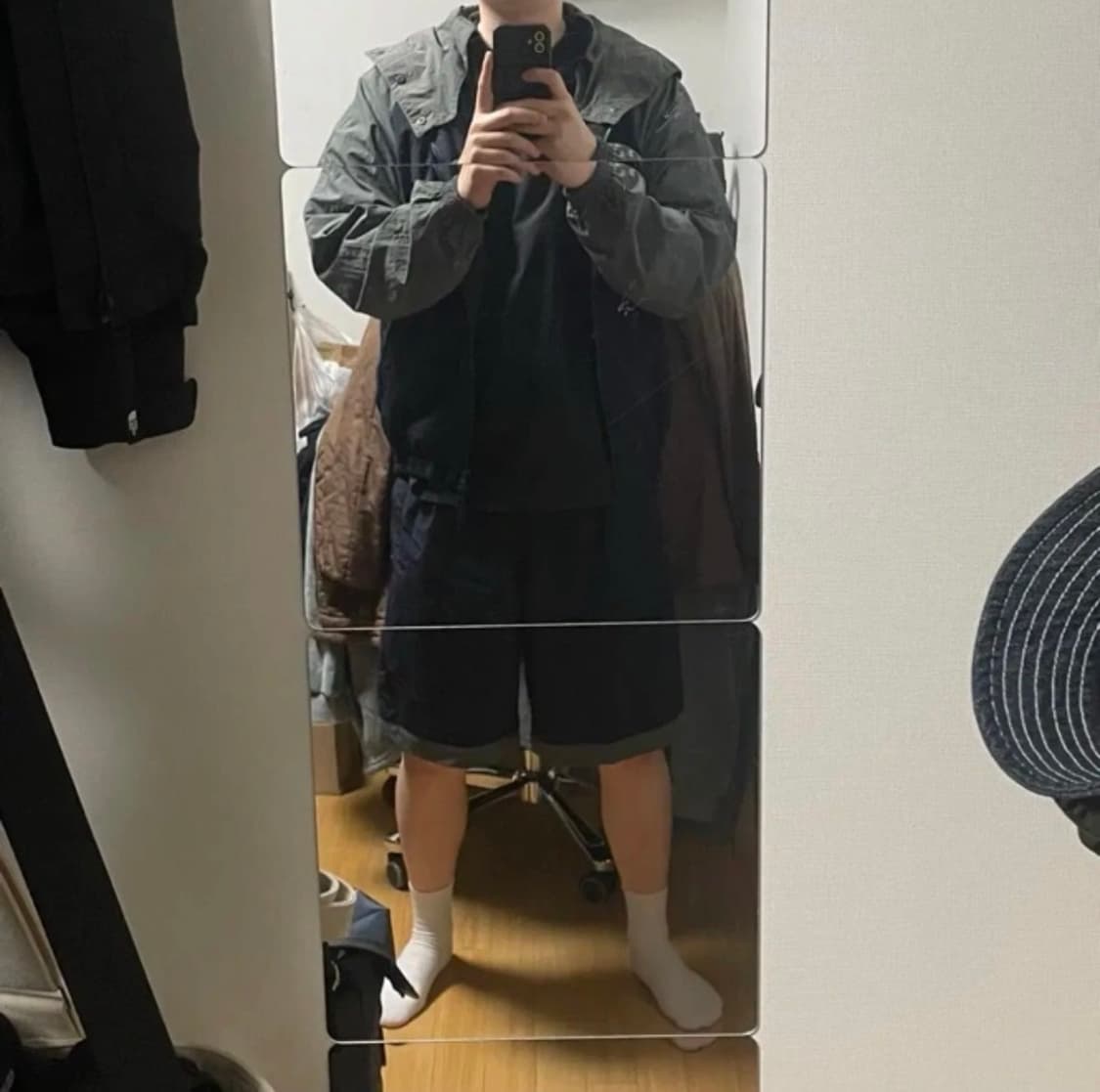 (M)프리즘웍스 투톤 나일론 바람막이 상하의세트 트랙셋업 새상품급 상품이미지8