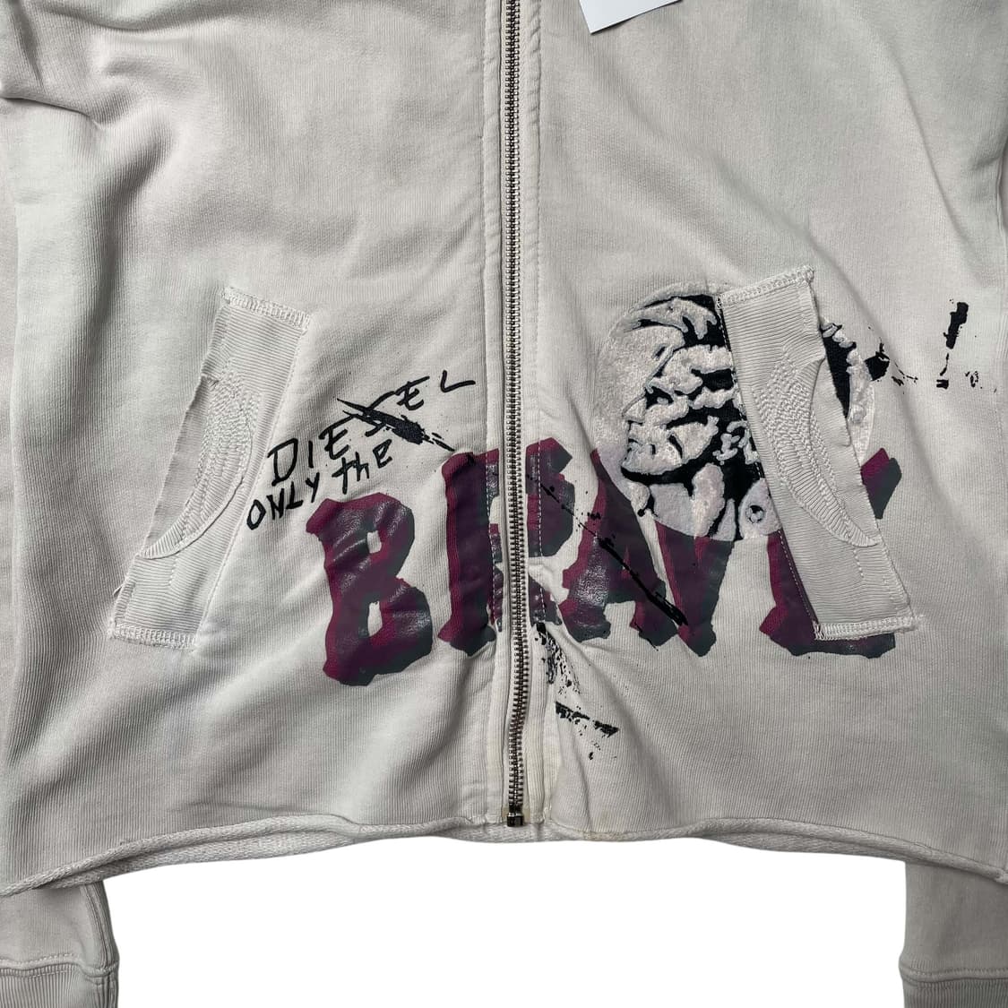 Diesel 'BRAVE'  크롭 집업 후드 상품이미지4