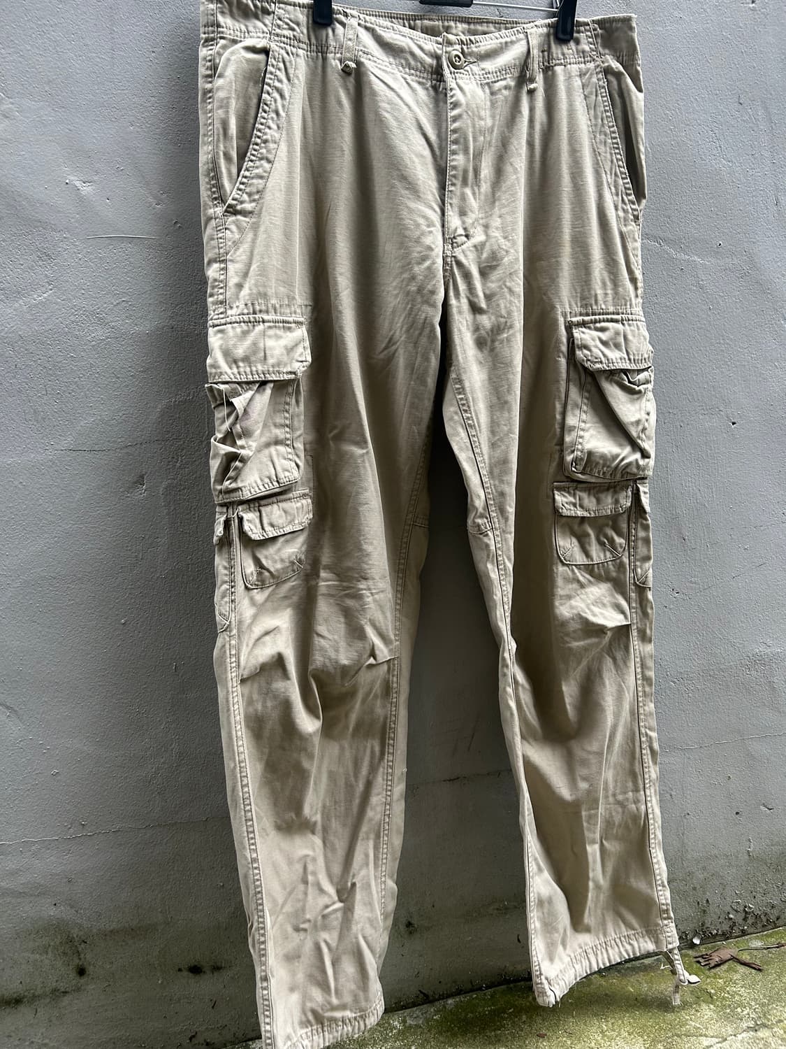 2000s vtg 멀티포켓 베이지 와이드 카고팬츠 상품이미지2