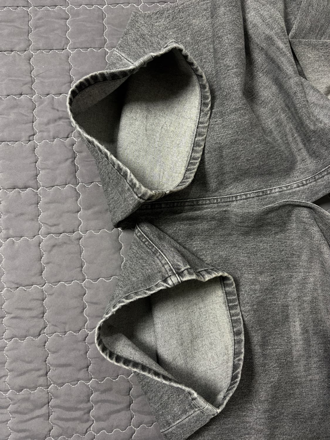 [2] 해칭룸 와이드 커브진 (워시드 블랙) 상품이미지5