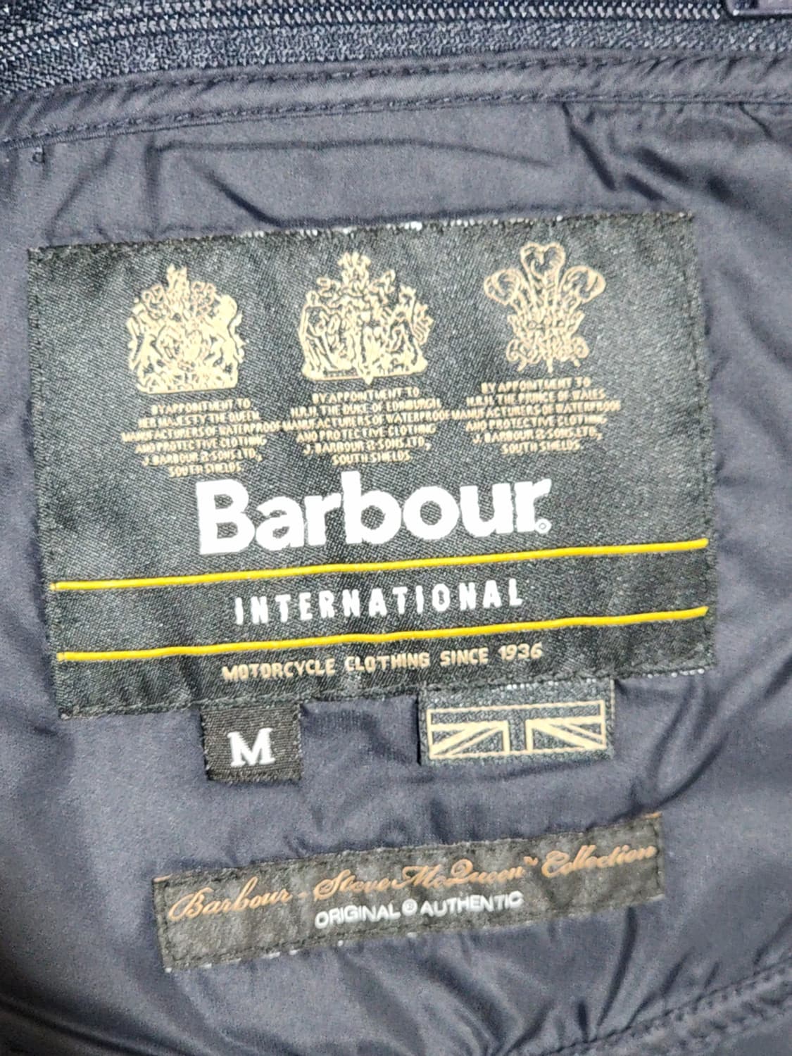 (M) 바버 스티브맥퀸 인터내셔널 퀼팅자켓 네이비 누빔점퍼  상품이미지3