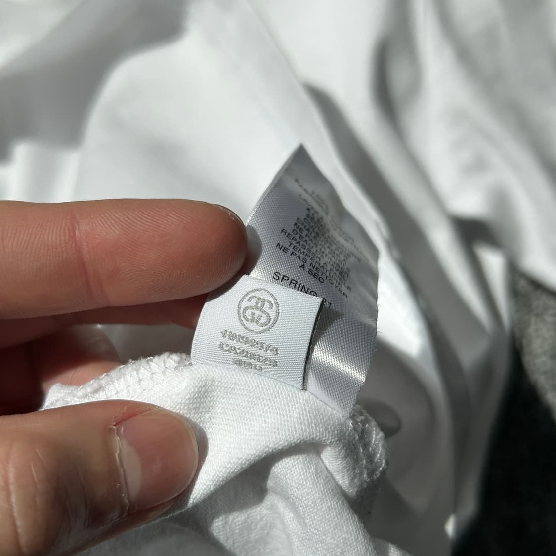 스투시 스탁로고 화이트 반팔티 상품이미지8