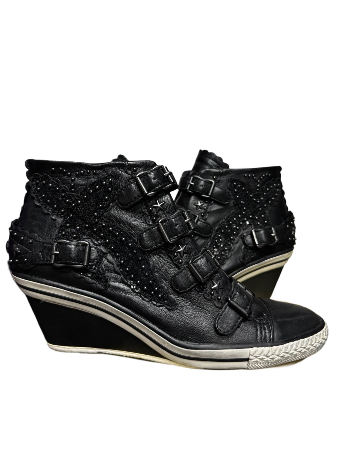 희귀) ASH 제니얼 레더 웨지힐 스터드 스니커즈 상품이미지1