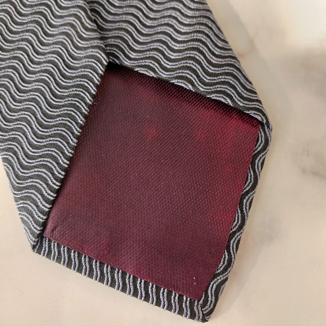 샤를 주르당 실크 웨이브 자카드 넥타이 9.1cm A등급 A19225
 상품이미지6