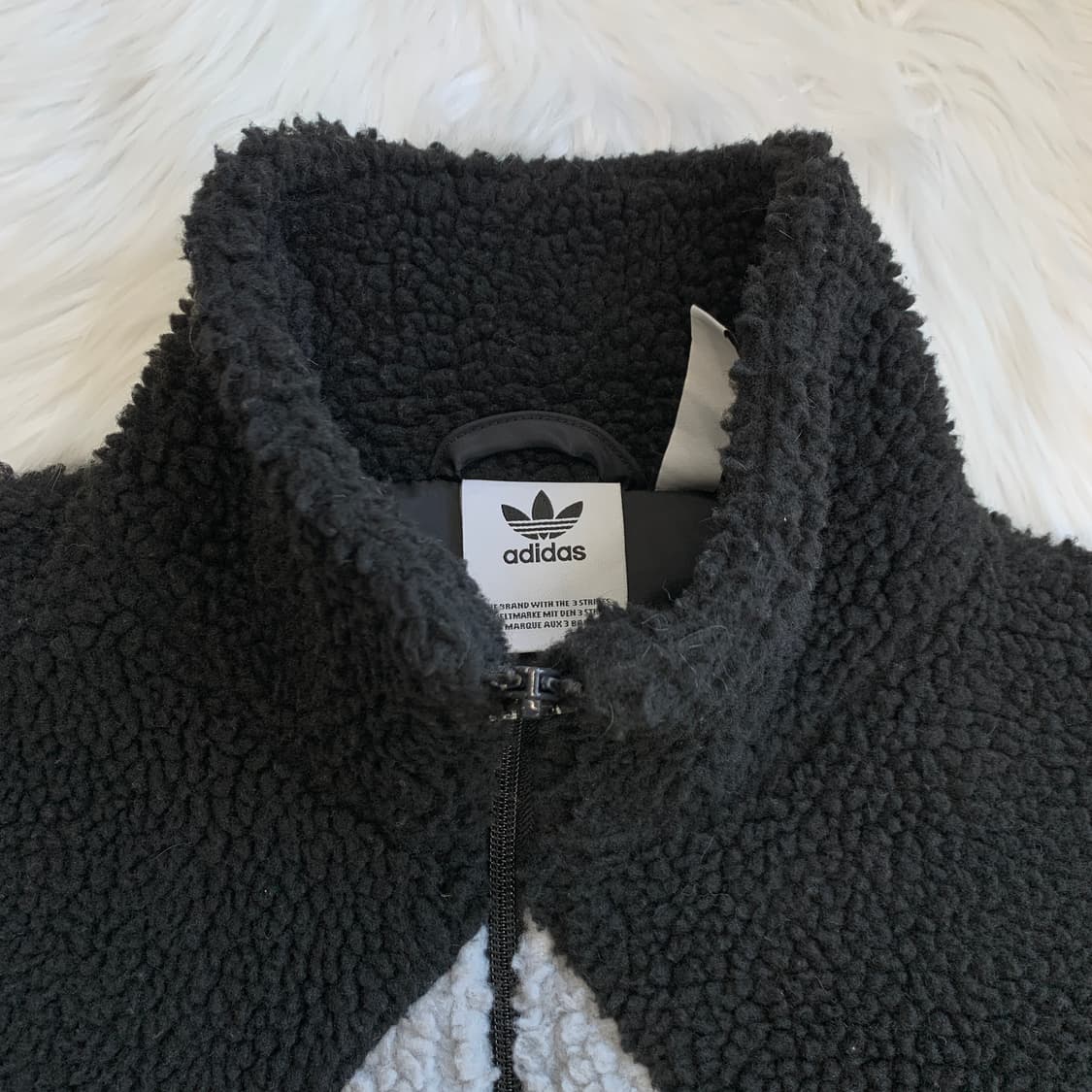 아디다스 빅로고 후리스 뽀글이 집업 재킷 1810 상품이미지3