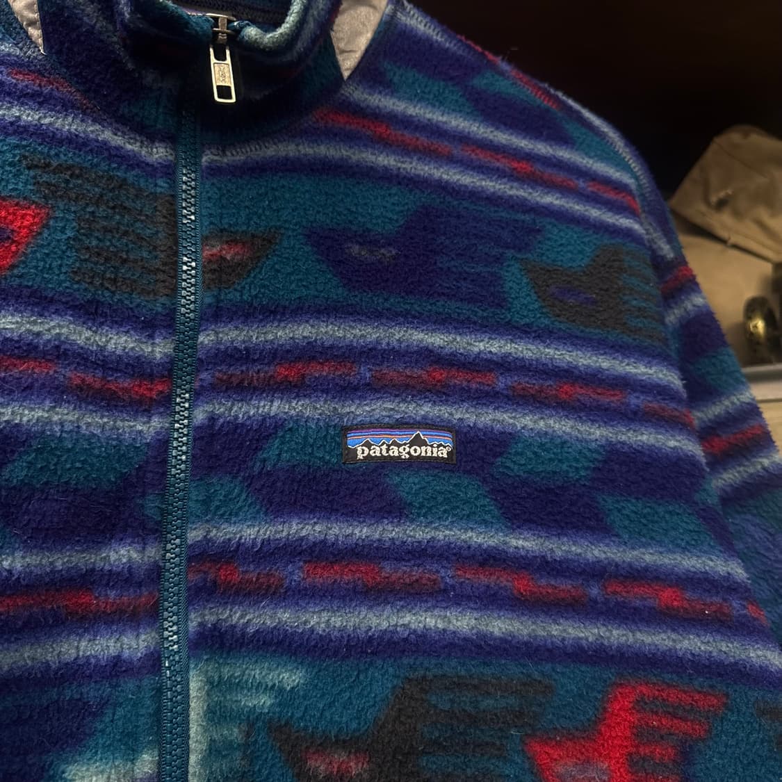 90s 파타고니아 네이티브 패턴 신칠라 하프 집업 풀 오버 플리스 상품이미지5