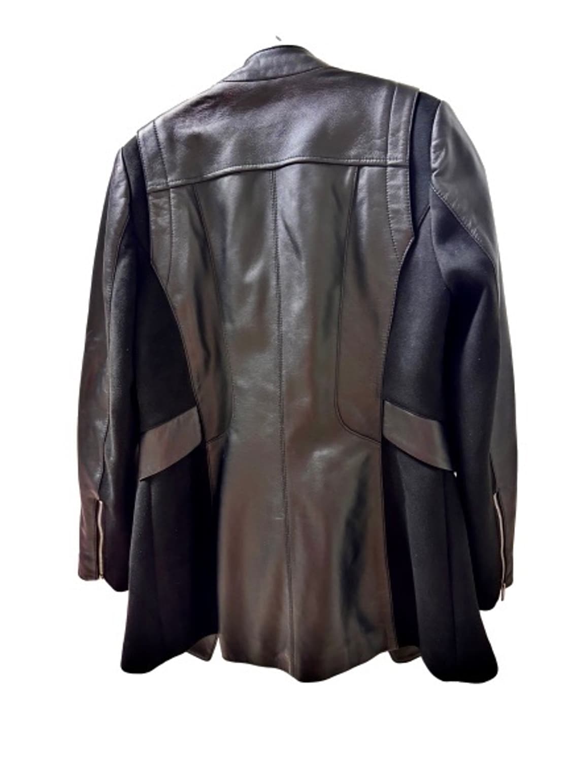 KASIBADY Panel mixed leather jacket 상품이미지3