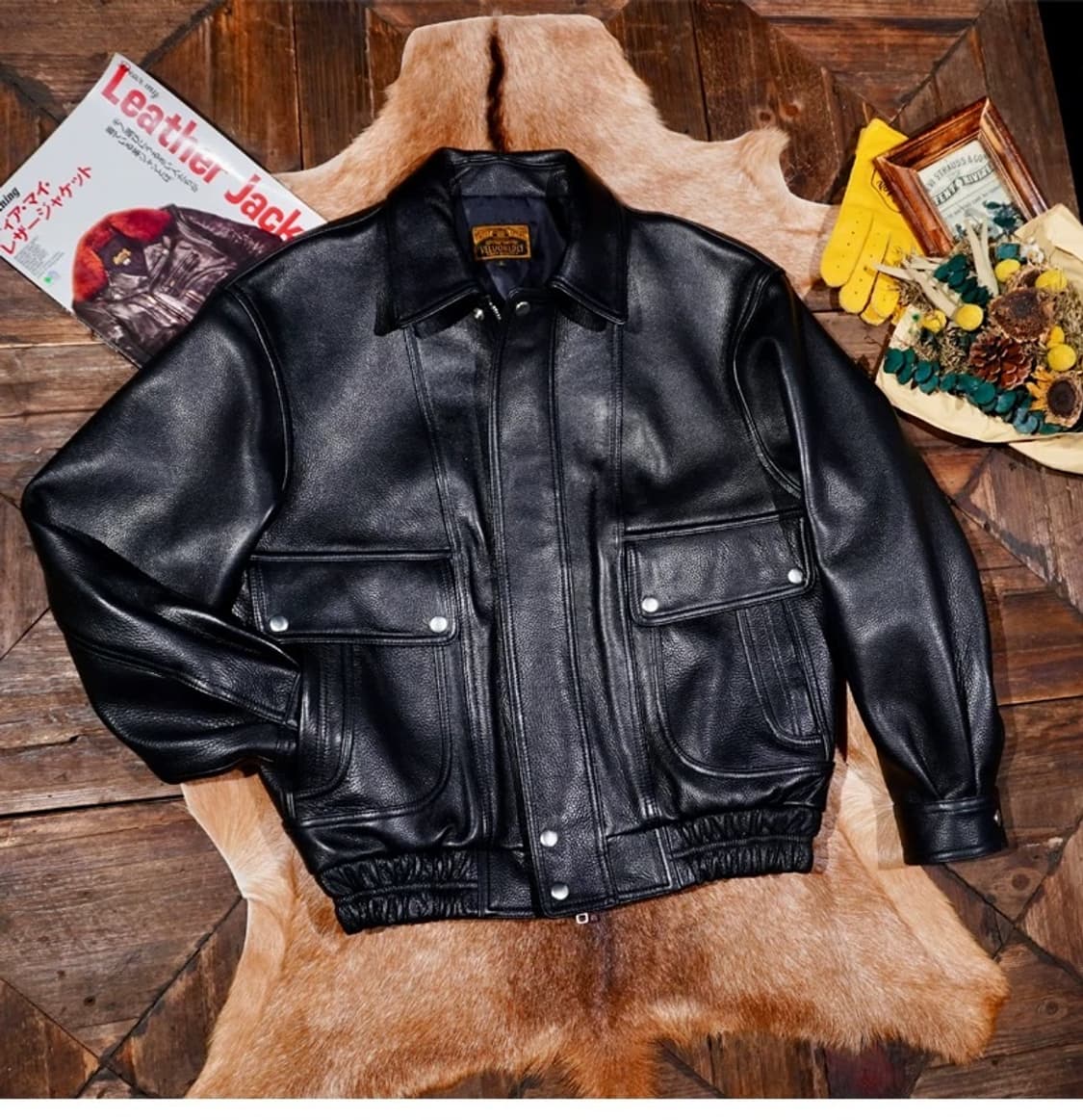 Veluokldly 90년대 홍콩 빈티지 스타일 가죽자켓 상품이미지2