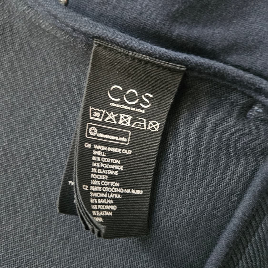 COS 코튼 트윌 포켓 트러커자켓 다크네이비 S size 상품이미지4