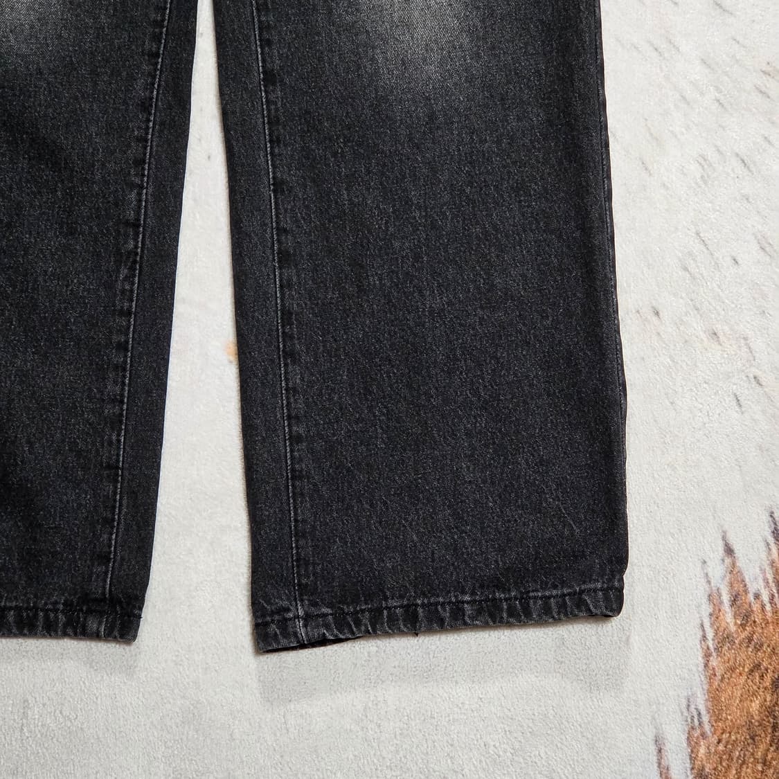 빈티지 워싱 흑청 와이드 팬츠 상품이미지3