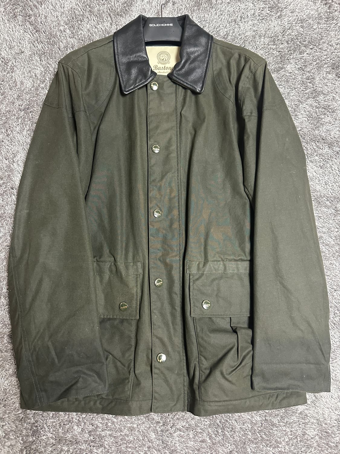 바스통 001 올리브 L 라지 왁스 자켓 상품이미지2