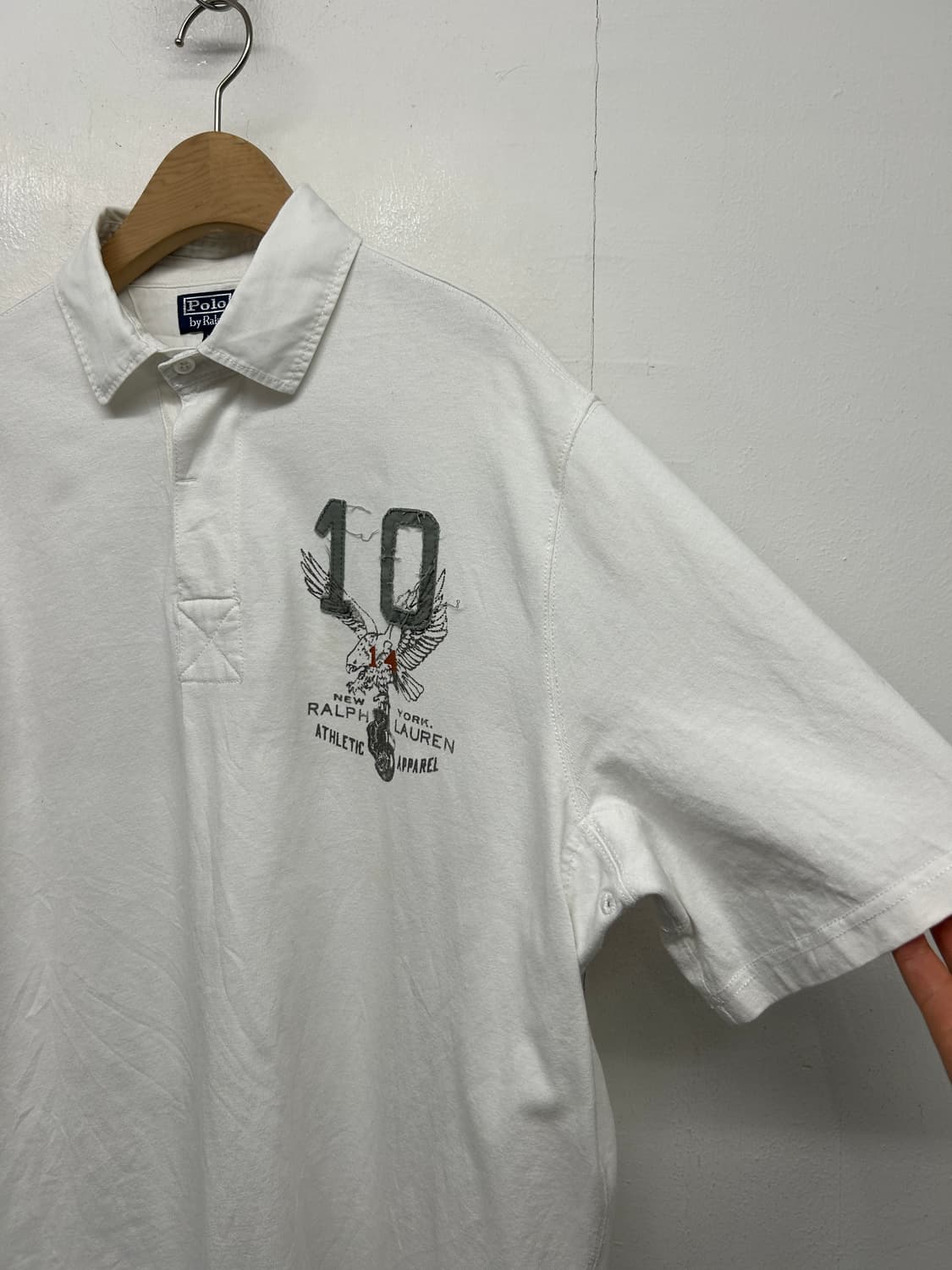 폴로 랄프로렌 화이트 반팔 럭비 카라티 상품이미지2