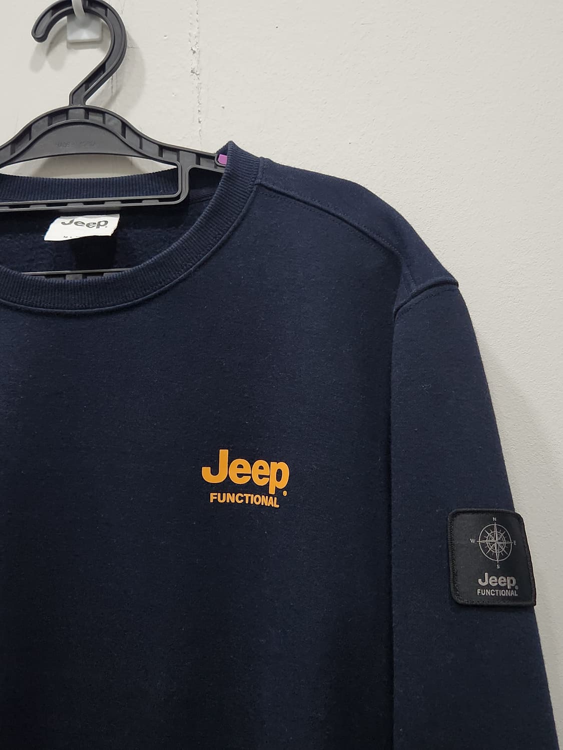 Jeep 네이비 기모 맨투맨 티셔츠 남성 110 XXL 상품이미지3