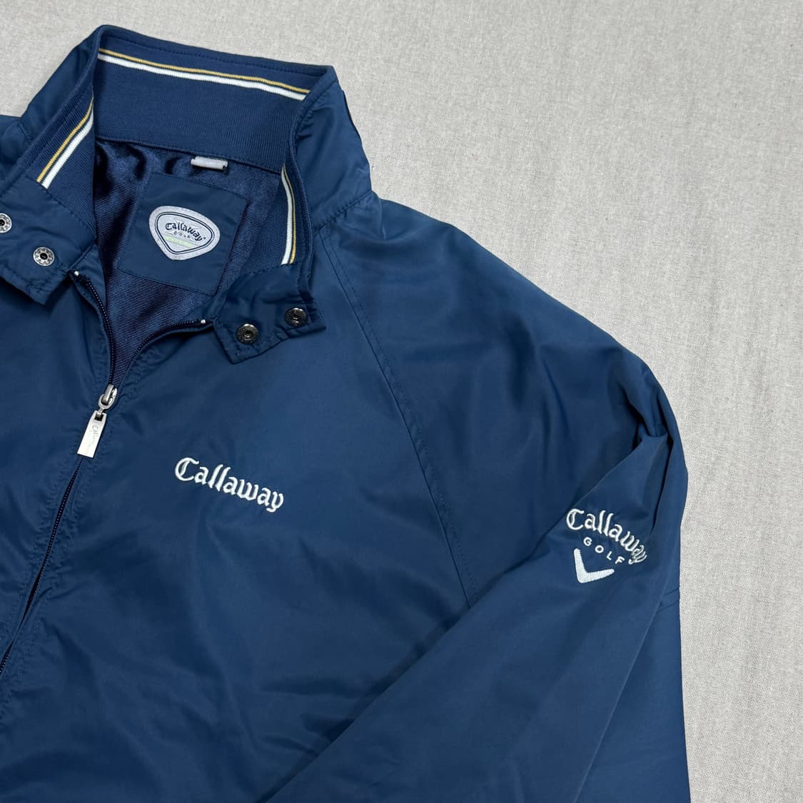 켈러웨이 재팬 나일론 네이비블루 자수 집업 자켓 M 상품이미지2