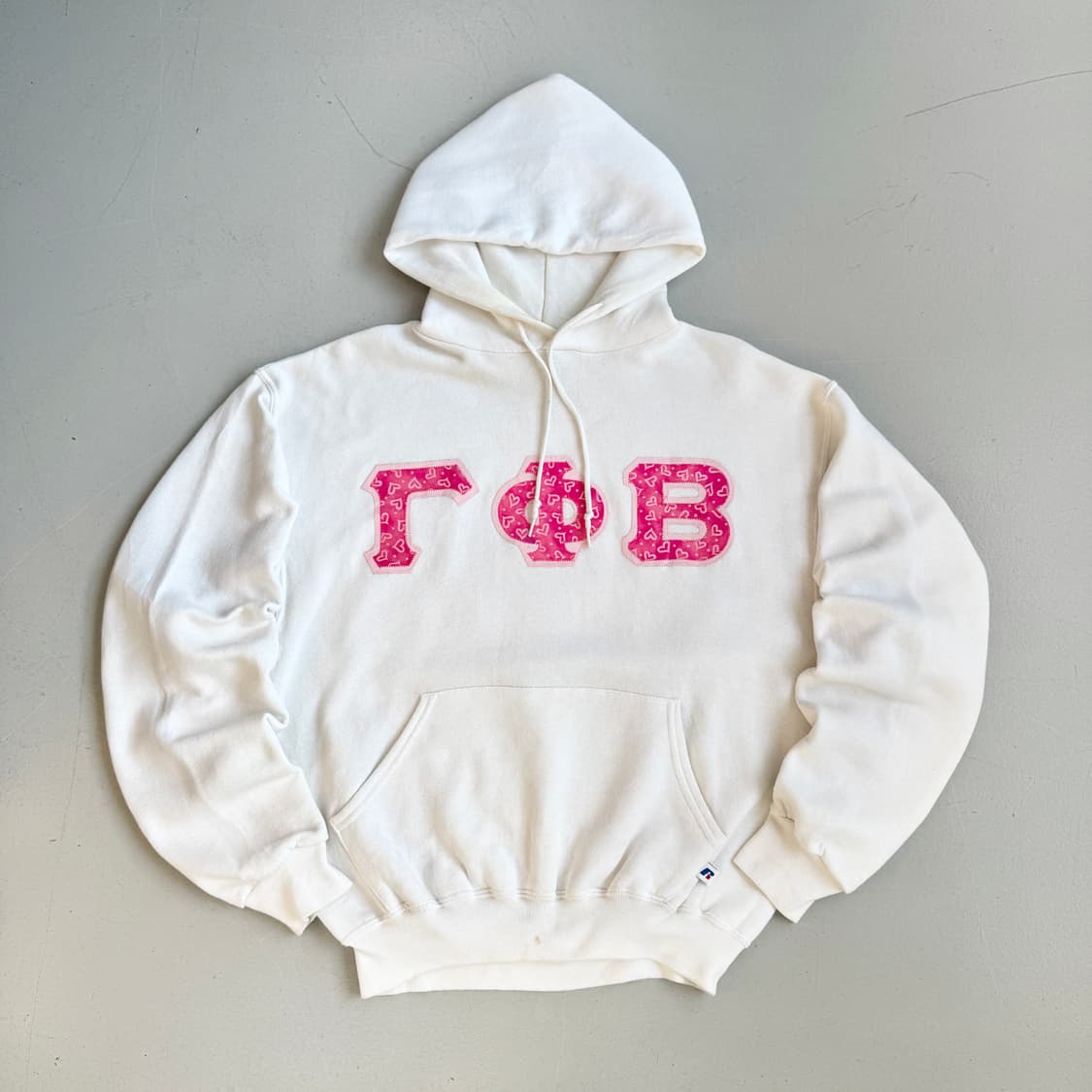 러셀 90s ~ 00s 흰핑 화이트 핑크 후드티 상품이미지2