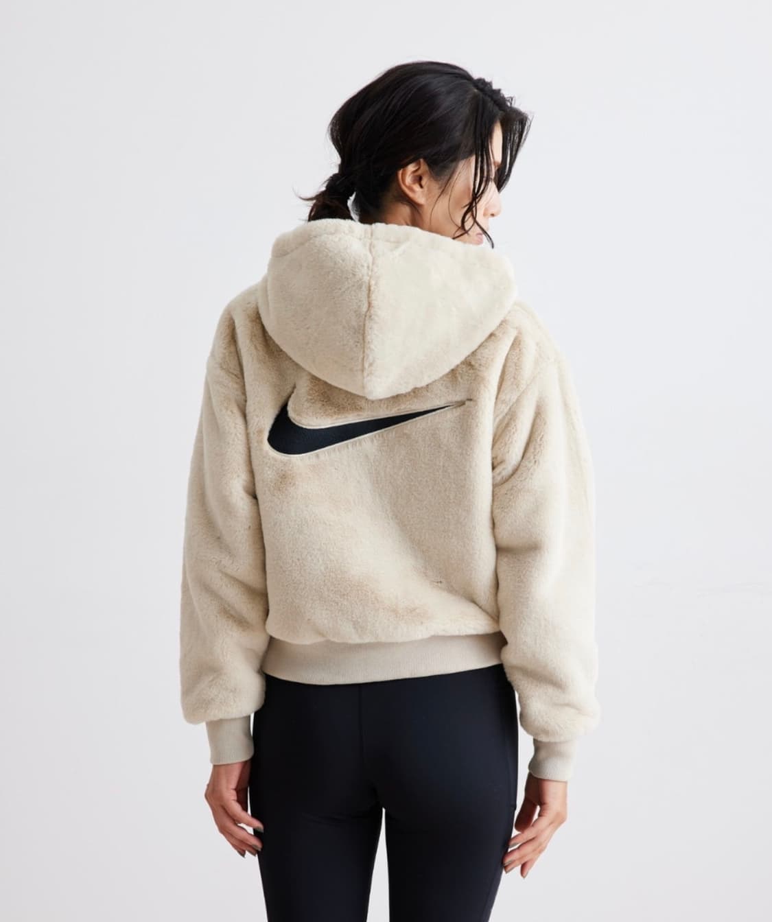 나이키 에센셜 포우 퍼자켓 베이지 스우시털후드집업후리스NSW아이보리브라운 상품이미지6