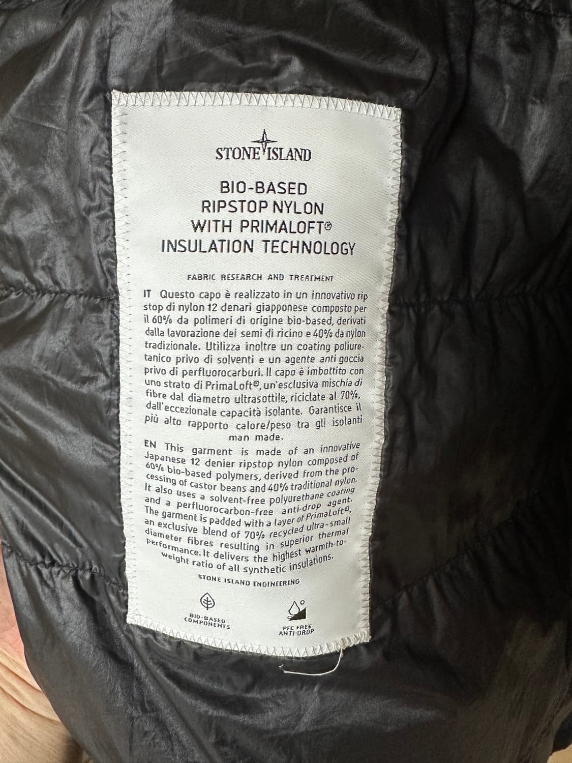 Ss22 스톤 아일랜드  바이오 베이스 립스탑  나일론 후드 자켓 블랙 상품이미지4