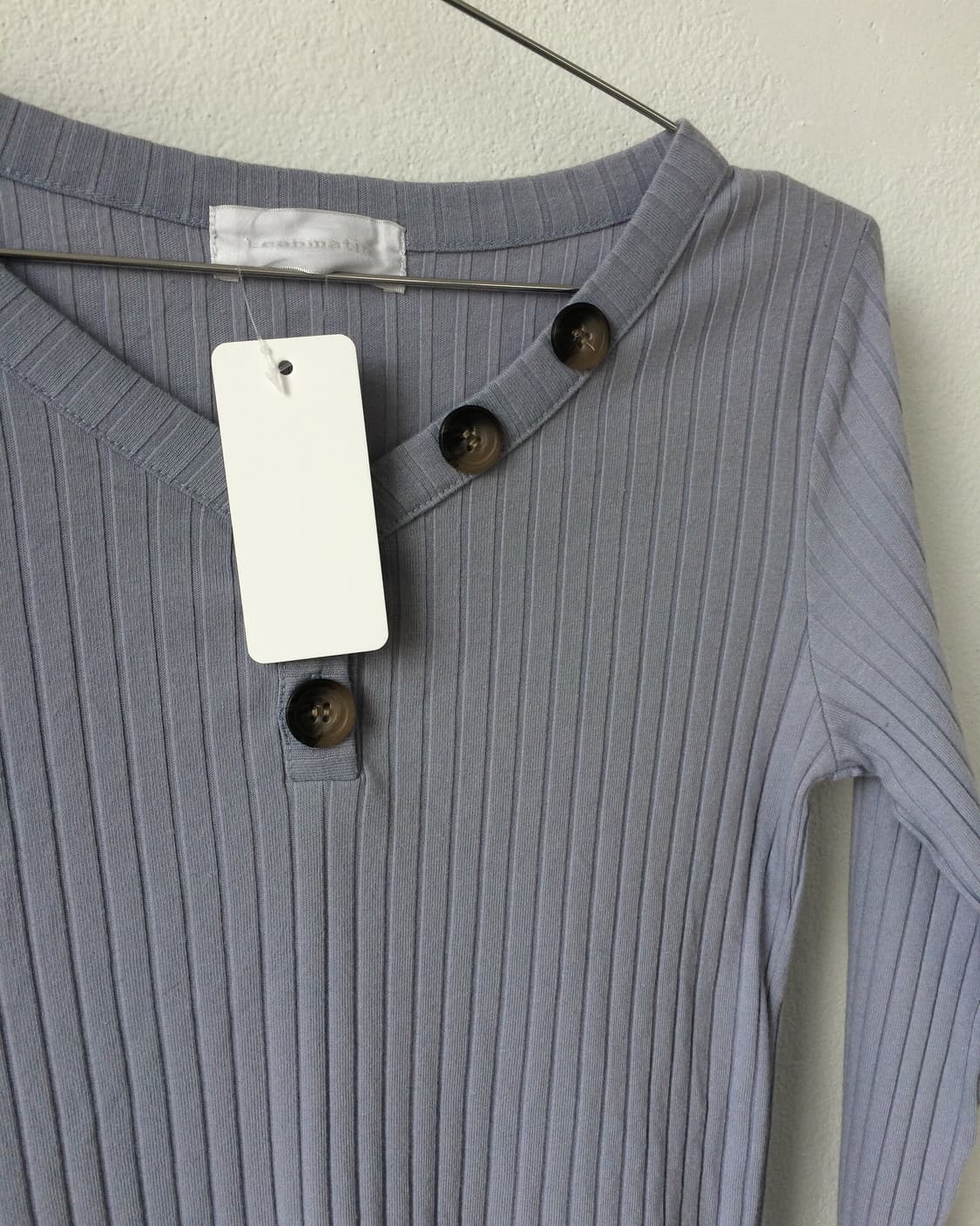 Button point ribbed sleeve 상품이미지4