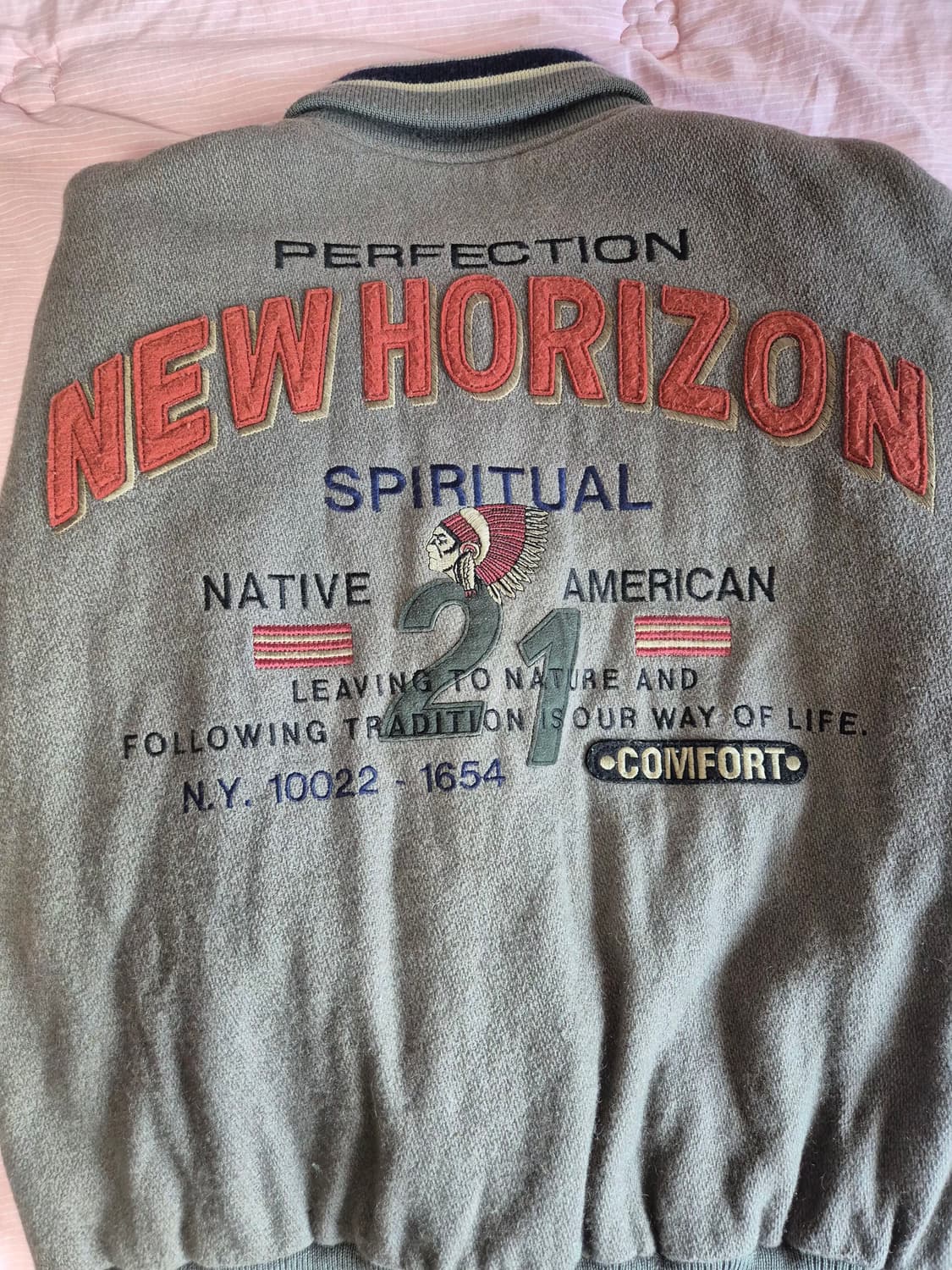 90s 맥그리거 나바호 레더 바시티 자켓 L 상품이미지1