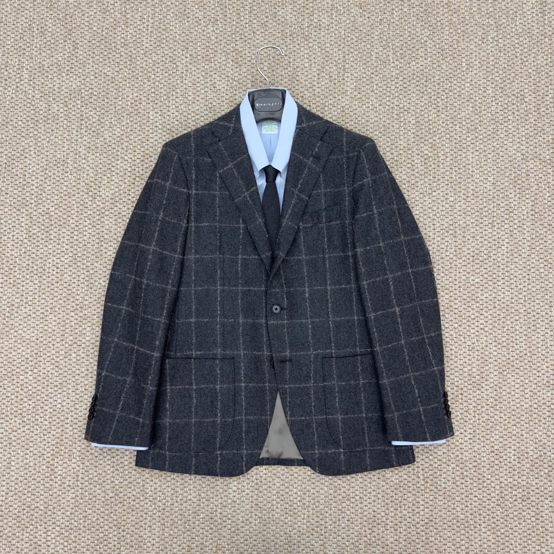 더수트컴퍼니 이탈리아 까노니코 원단 체크 자켓 상품이미지2