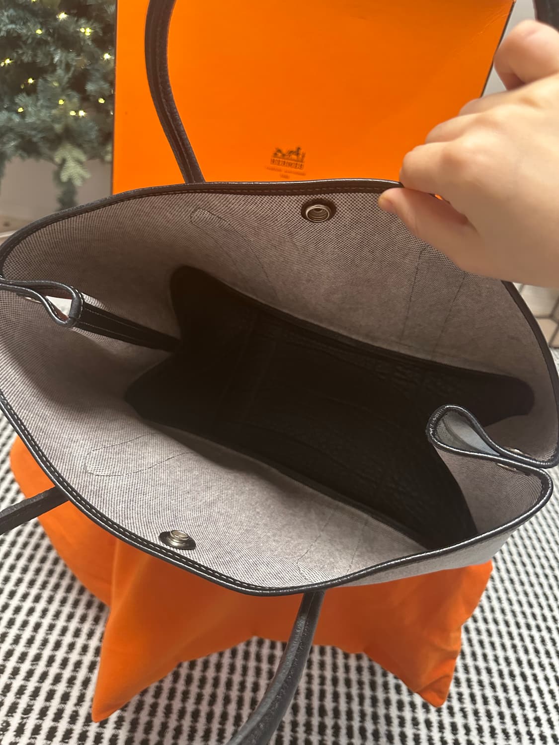 에르메스 가든 파티 바이킹 캔버스 네곤다 & 팔라듐 하드웨어 36 에크 상품이미지8