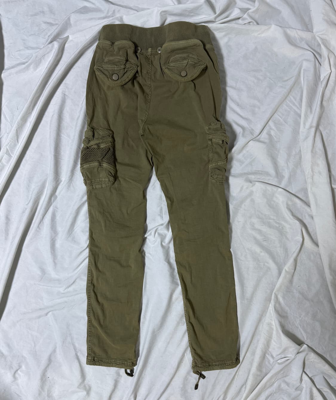 GOA 서스펜더 버튼 밴딩 카고 팬츠 y2k lgb 밀리터리 상품이미지2