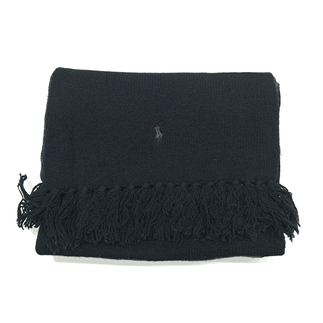 MX304 폴로 랄프로렌 블랙 그레이 투톤 램스울 니트 목도리 머플러 상품이미지7