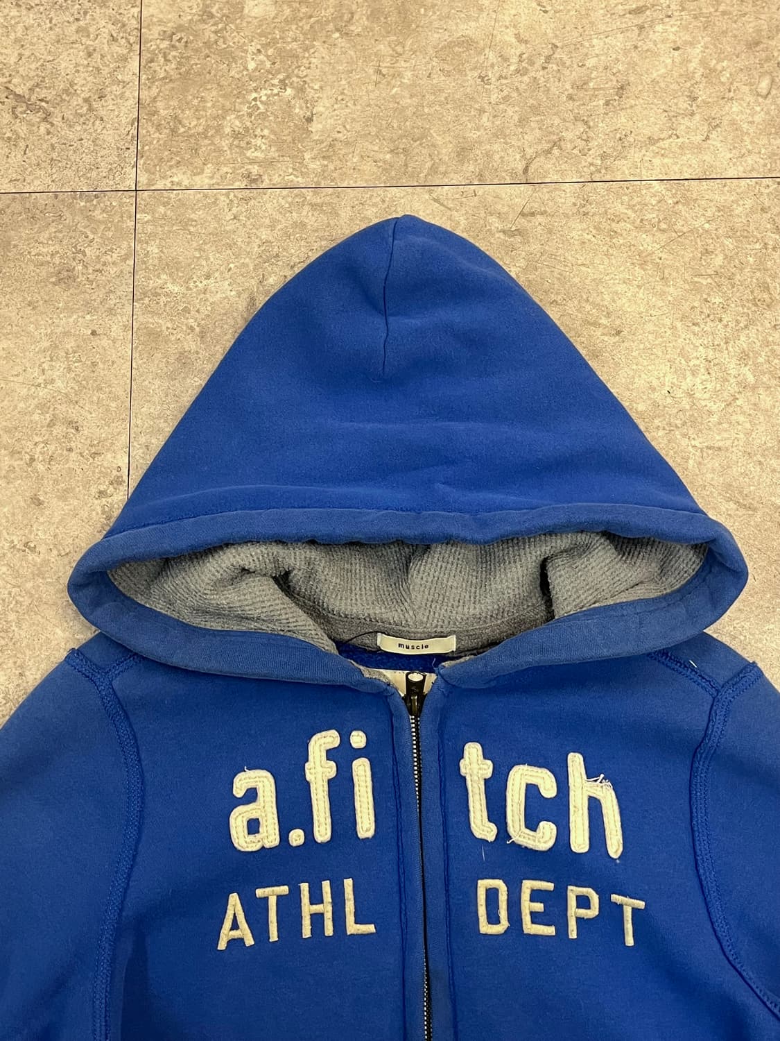 아베크롬비 기모 후드집업 블루 XL #csz3446 상품이미지5