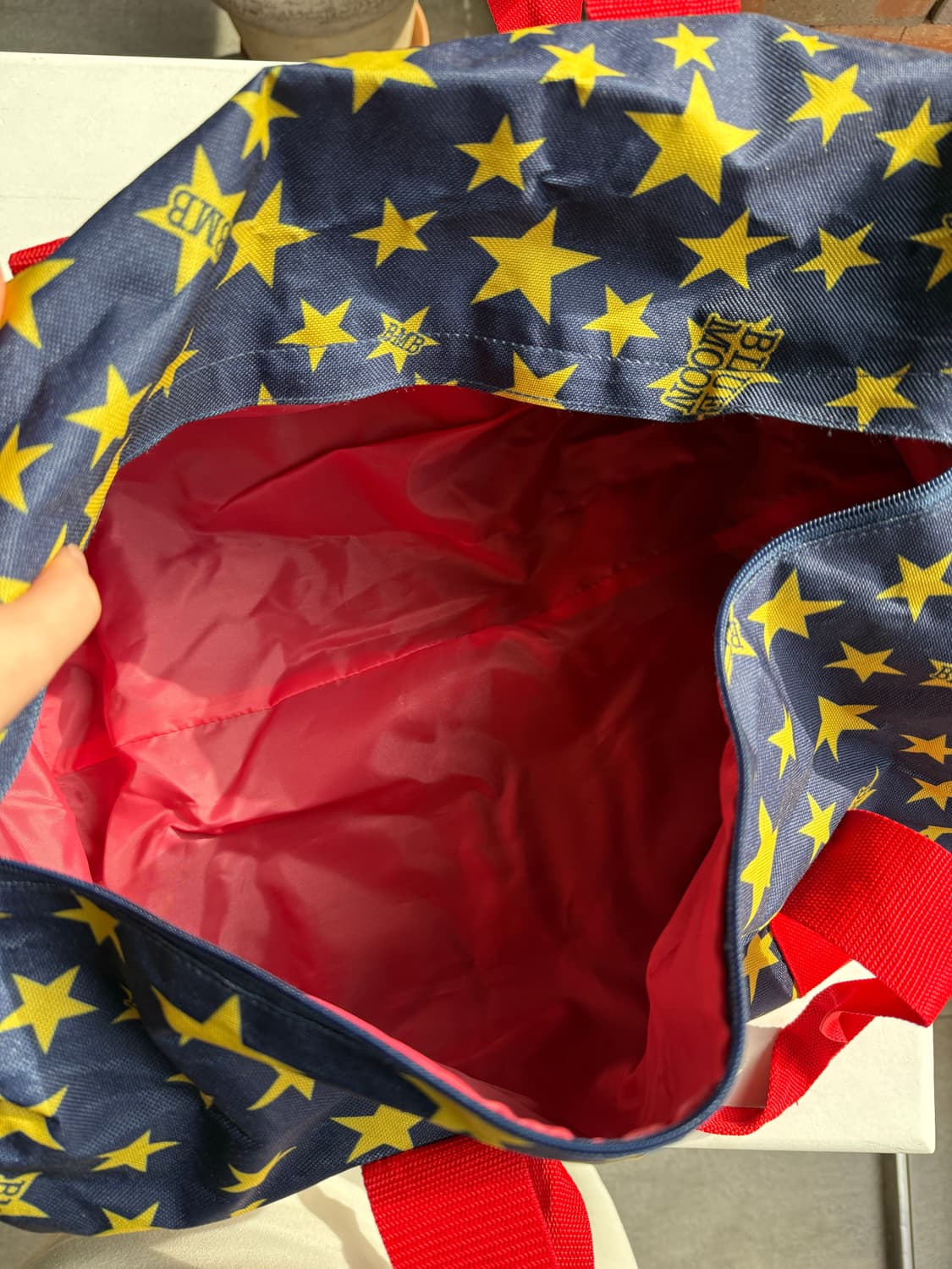 Blue moon blue 일본 빈티지 레트로 별 보스턴백 상품이미지5