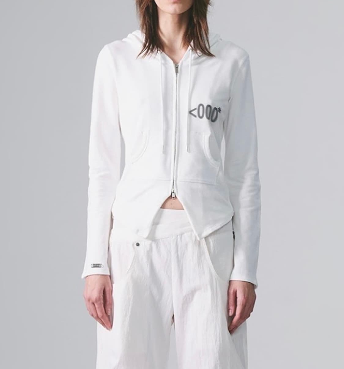 나체 후드집업 화이트 상품이미지1